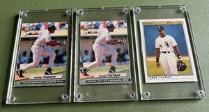 lot 78C image: Frank Thomas 3 Card Encased Baseball Lot
