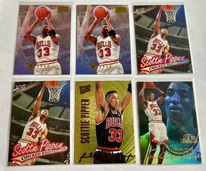 lot 103 image: Scottie Pippen 6 Card Chicago Bulls Basketball Lot