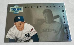 lot 105 image: Mickey Mantle Holo 1993 Upper Deck Then and Now #TN17 Baseball Card