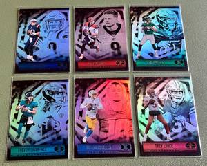 lot 111 image: 2021 Illusions QB 6 Card Lot w RCs - Jones, Lance, Burrow, Lawrence, Wilson, Herbert - Football Cards