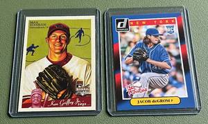 lot 201A image: Max Scherzer and Jacob Degrom 2 Card RC Lot - Rookie Baseball Cards