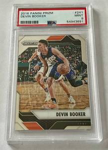 lot 204B image: Devin Booker PSA 9 Mint 2016 Prizm #241 Basketball Card