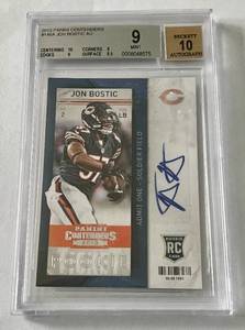 lot 194B image: Jon Bostic RA Suto Beckett Graded 9  10 2013 COntenders #146A Rookie Signed Football Card