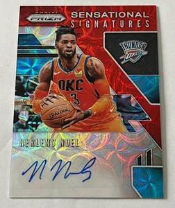 lot 190B image: Nerlens Noel Auto 2019-20 Prizm Sensational Signatures #SS-NNL Signed Basketball Card