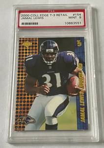 lot 189B image: Jamal Lewis PSA 9 Mint 2000 Collectors Edge T-3 Retail #154 Football Card