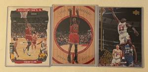 lot 29 image: Michael Jordan Lot of 3 Oversized Basketball Cards