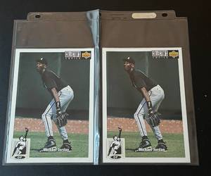lot 28 image: 2 Michael Jordan Oversized Baseball RC - Rookie Cards