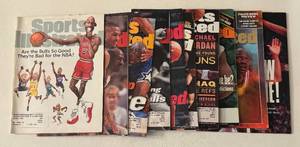lot 36 image: 10 Michael Jordan Sports Illustrated Magazines - Basketball