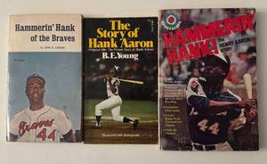 lot 43 image: Hank Aaron 4 Book  VHS Vintage Baseball Lot