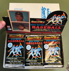 lot 61 image: 1987 Sportflics Baseball 36 Pack Card Box