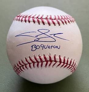 lot 21E image: Miguel Sano Signed Rawlings OMLB Selig Baseball with COA Inscribed Boqueton Minnesota Twins