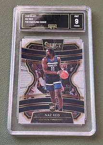 lot 29E image: Naz Reid RC Graded 9 Mint 2019 Select Concourse #39 Rookie Minnesota Timberwolves Basketball Card