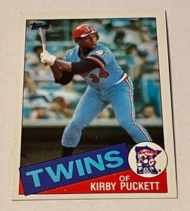 lot 28E image: Kirby Puckett RC 1985 Topps #536 Rookie Vintage Minnesota Twins Baseball Card