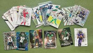 lot 150 image: 2023 Football 24 Card Lot Rookies (Sauce, JSN, Breece Hall and Prestige Rookies, Inserts, and Stars