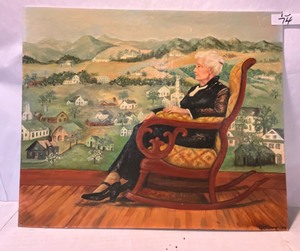  Lady in rocking chair.  M. Hedberg 1957