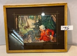 A fisherman and a bear. picture.