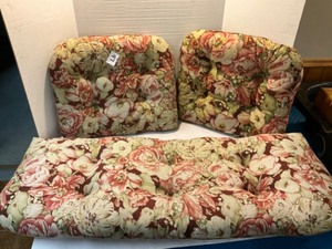 Set of 3 Chair Cushions - for wicker furniture