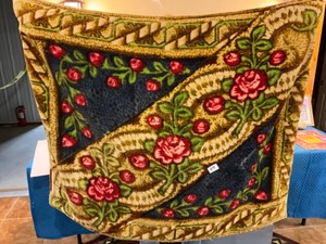 Vintage wool sleigh blanket.