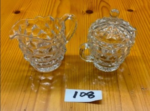 Vintage Fostoria Cream & Sugar