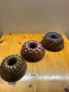 Set of 3- Copper molds.
