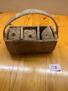 Antique Swedish Cork Spice Container