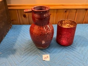 Mn Pottery bird house.