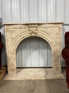 Antique marble mantle.