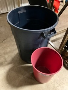 2 - Garbage cans.