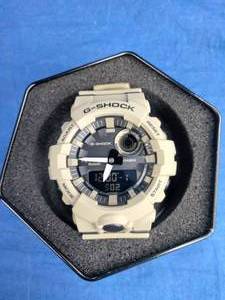 lot 42 image: G-Shock Mens Power Trainer Analog-Digital Bluetooth Fitness Tracker Watch - Tan