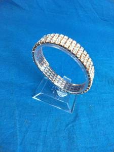 lot 43 image: New Palm Beach Jewelry 4 Row Rhinestone Bracelet on Rose Gold