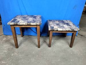 lot 17 image: 2 New End Tables 24 x 22 x 24 and 24 x 22 x 19