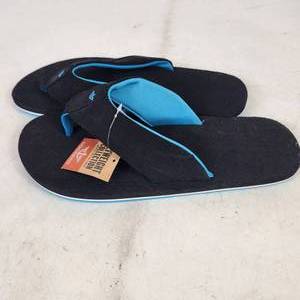 Mens New Dockers Flip Flops BlackBlue L(11-12)