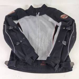 Mens Harley Davidson Jacket Size Medium Black Shoulder And Arm Pads