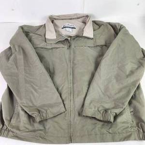 Mens Columbia Green Lightweight Jacket Size XXL Full Zipper Good Condition