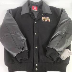Mens New Wool Super Bowl XXXVIII Bomber Jacket Size Large