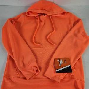 New With Tags Bright Orange Hoodie Bronze Eagle Work Wear Size Medium