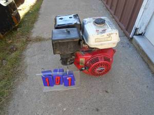 Honda 13 hp motor. Used condition. Tested & runs. As shown.