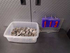 Approx 100 track cleats with backing plates 1�. As shown.