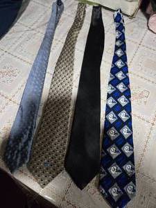 lot 27 image: Four High Profile Brand Neckties ( Wemlon by Wembley RMSport Stanford Executive and another RMSport Neckties)