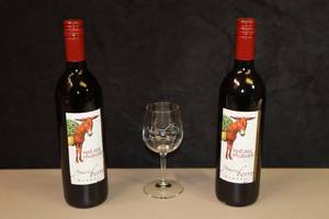 lot 204 image: Gift-ItPrairie Berry Red Ass Rhubarb South Dakota Winery Two-Unopened 750ml Bottles