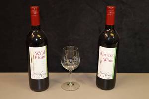 lot 205 image: Gift-ItPrairie Berry Apricot Wine and Plum Table Wine South Dakota Winery Two-Unopened 750ml Bottles