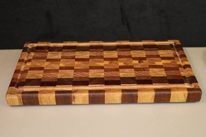 lot 213 image: Gedys Woodworking Custom Butcher-Block Cutting Board Minnesota-Made