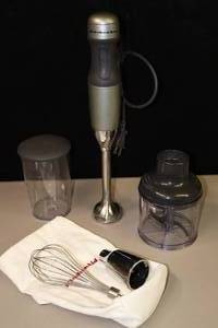lot 222 image: KitchenAid 5-Speed Hand Blender wAccessories