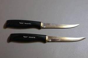 lot 233 image: (2) Two Vintage NorMark Fiskars 4-Inch Filet Knives