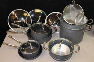 lot 247 image: Cuisinart Pot and Pan Set wStrainers
