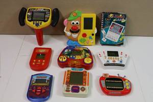 lot 272 image: Vintage Handheld Games Hangman, Texas HoldEm, Sling-O, NASCAR Etc