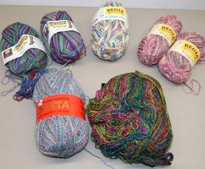 lot 337 image: Wool Sock Scarf Yarn By Regia, Sockotta, Zitron wBamboo Cotton Poly Nylon Etc