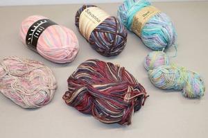 lot 338 image: Wool Sock Scarf Yarn By Savanna, Trekkling, Opal wPoly Nylon Etc