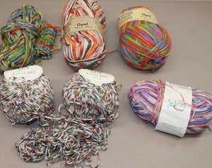lot 339 image: Wool Sock Scarf Yarn By OnLine, Opal wPoly Nylon Cotton Etc