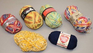 lot 341 image: Wool Sock Scarf Yarn By Opal, Austerman, Schoeller, Sportivo Red Heart wPoly Etc